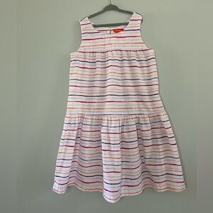 JOE FRESH Girls Seersucker Striped Sleeveless Dress
